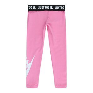 Nike Sportswear Nohavice  ružová / čierna / šedobiela