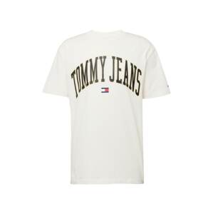 Tommy Jeans Tričko  svetložltá / čierna / biela