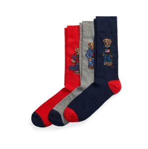 Polo Ralph Lauren Ponožky  námornícka modrá / svetlohnedá / sivá melírovaná / červená