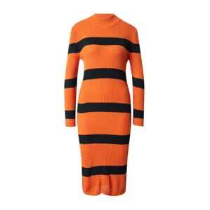 Trendyol Pletené šaty  oranžová / čierna