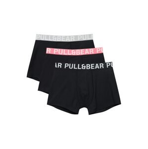 Pull&Bear Boxerky  sivá / ružová / čierna