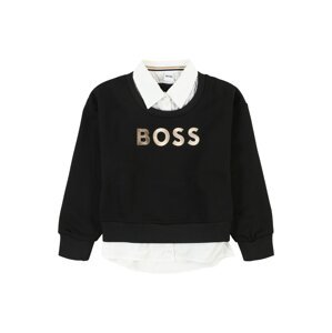 BOSS Kidswear Mikina  bronzová / čierna / biela