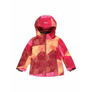 CMP Outdoorová bunda  svetlooranžová / ružová / vínovo červená