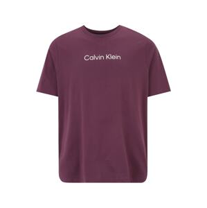 Calvin Klein Big & Tall Tričko 'HERO'  farba lesného ovocia / biela