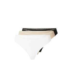 Tommy Hilfiger Underwear Tangá  béžová / tmavomodrá / biela
