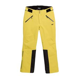 4F Outdoorové nohavice  žltá / čierna