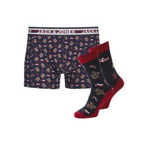 JACK & JONES Ponožky 'GINGERMAN'  námornícka modrá / tmavozelená / tmavočervená / biela