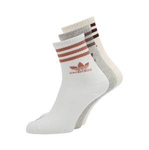 ADIDAS ORIGINALS Ponožky  hnedá / sivá melírovaná / biela / biela ako vlna