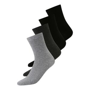 Lindex Ponožky  antracitová / sivá melírovaná / čierna