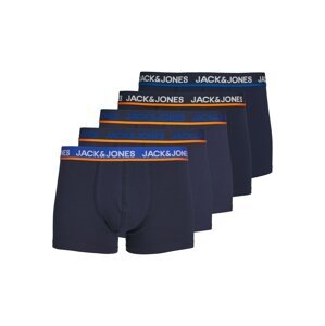 JACK & JONES Boxerky  modrá / námornícka modrá / oranžová / biela