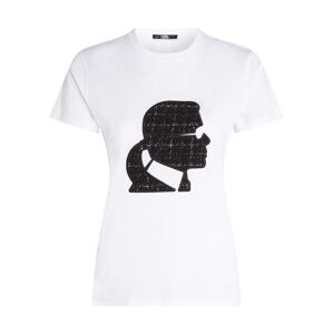 Karl Lagerfeld Tričko ' Boucle Profile '  čierna / biela