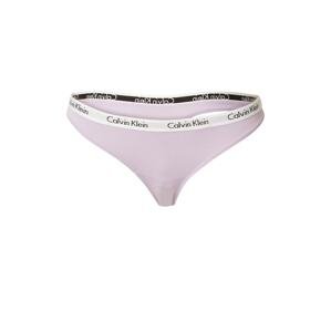 Calvin Klein Underwear Tangá 'CAROUSEL'  pastelovo fialová / čierna / biela
