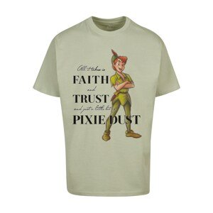 MT Upscale Tričko 'Disney 100 Peter Pan Faith and Trust'  telová / olivová / pastelovo zelená / čierna