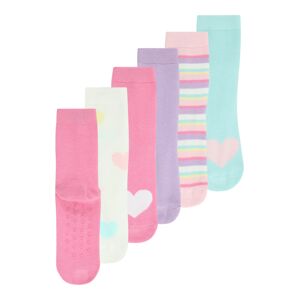 Lindex Ponožky  tyrkysová / fialová / ružová / biela