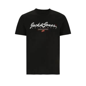 Jack & Jones Plus Tričko 'SYMBOL'  červená / čierna / biela