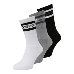 Superdry Športové ponožky  sivá / čierna / biela