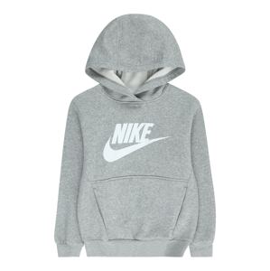 Nike Sportswear Mikina 'CLUB FLC'  sivá melírovaná / biela