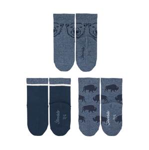 STERNTALER Ponožky  tmavomodrá / modrá melírovaná / biela