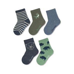 STERNTALER Ponožky  námornícka modrá / svetlosivá / zelená / kaki