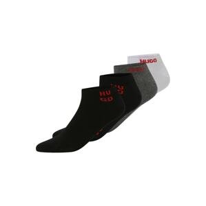 HUGO Red Ponožky  sivá melírovaná / krvavo červená / čierna / biela