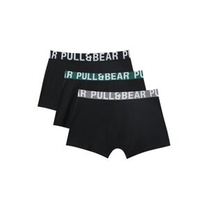 Pull&Bear Boxerky  tmavošedá / smaragdová / čierna