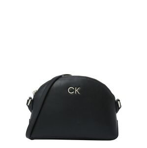 Calvin Klein Taška cez rameno 'RE-LOCK'  čierna / strieborná