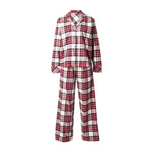 ESPRIT Pyžamo  sivá melírovaná / červená / čierna / biela