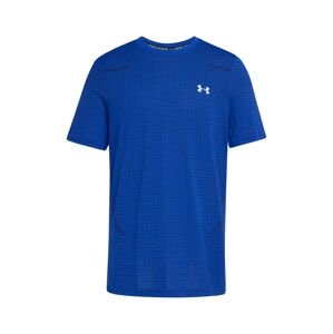 UNDER ARMOUR Funkčné tričko 'Grid'  kráľovská modrá / tmavomodrá / biela