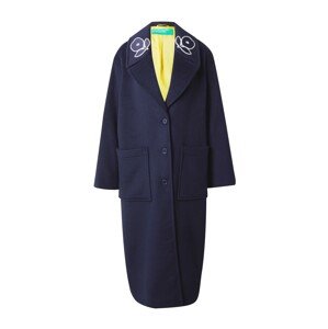 UNITED COLORS OF BENETTON Prechodný kabát  námornícka modrá / žltá / biela