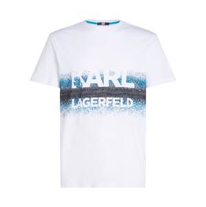 Karl Lagerfeld Tričko ' Degrade '  modrá / biela