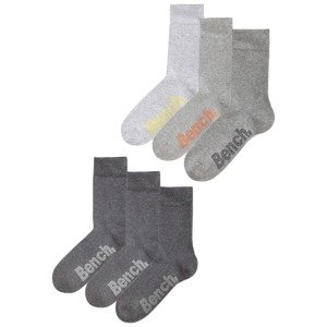 BENCH Ponožky  žltá / antracitová / sivá melírovaná / oranžová