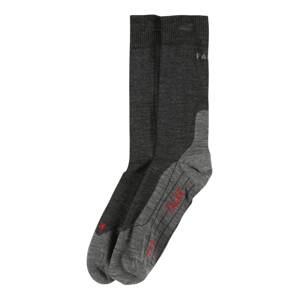 FALKE Športové ponožky  tmavosivá / sivá melírovaná / ohnivo červená