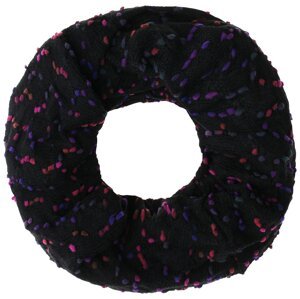 MYMO Kruhový šál  fialová / ružová / čierna / hrdzavohnedá