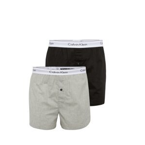 Calvin Klein Underwear Boxerky  sivá melírovaná / čierna