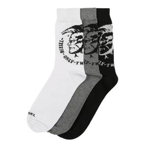 DIESEL Ponožky 'SKM-RAY'  sivá / čierna / biela