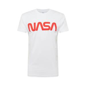 Mister Tee Tričko 'NASA Worm'  svetlooranžová / biela