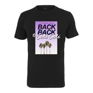 Mister Tee T-Shirt 'Cali Cali'  fialová / čierna / biela