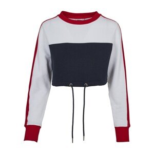 Urban Classics Sweatshirt  tmavomodrá / červená / biela