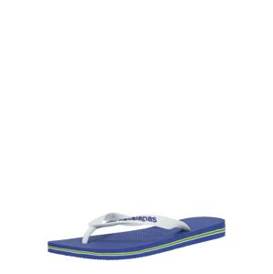 HAVAIANAS Plážové / kúpacie topánky 'BRASIL LOGO'  modrá / biela