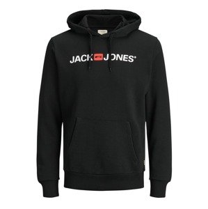 JACK & JONES Mikina 'Corp'  oranžová / čierna / biela