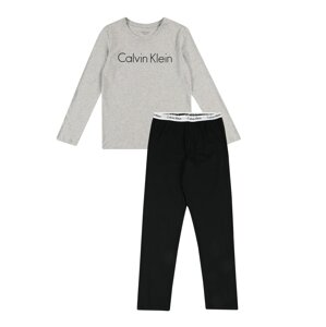 Calvin Klein Underwear Pyžamo  sivá / čierna