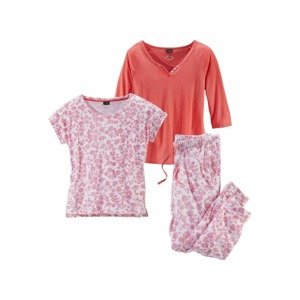 VIVANCE Pyžamo  koralová / ružová / biela