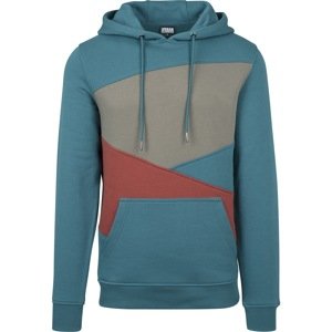 Urban Classics Sweatshirt 'Zig Zag'  modrá / petrolejová / pastelovo zelená / hrdzavo červená