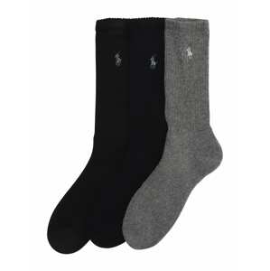 Polo Ralph Lauren Ponožky 'CREW W/PP-CREW-3 PACK'  čierna / modrá / sivá