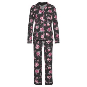 LASCANA Pyjama  staroružová / čierna