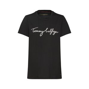 TOMMY HILFIGER Tričko 'Heritage'  čierna / biela