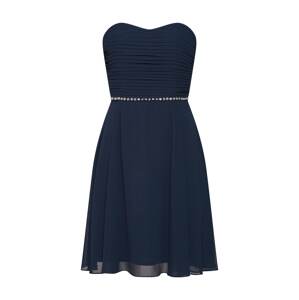 STAR NIGHT Kokteilové šaty 'short dress (strapless) chiffon & pearls'  námornícka modrá