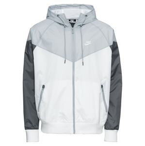 Nike Sportswear Prechodná bunda  biela / sivá / tmavosivá