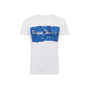 Pepe Jeans Tričko 'Raury'  biela / modrá