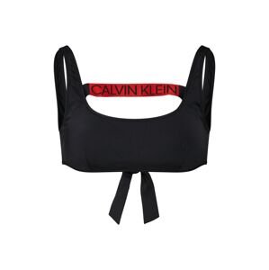 Calvin Klein Swimwear Bikinový top 'TIE BACK BRALETTE RP'  červená / čierna